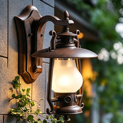 Bronze Rustic 14.57''H Outdoor Wall Lantern