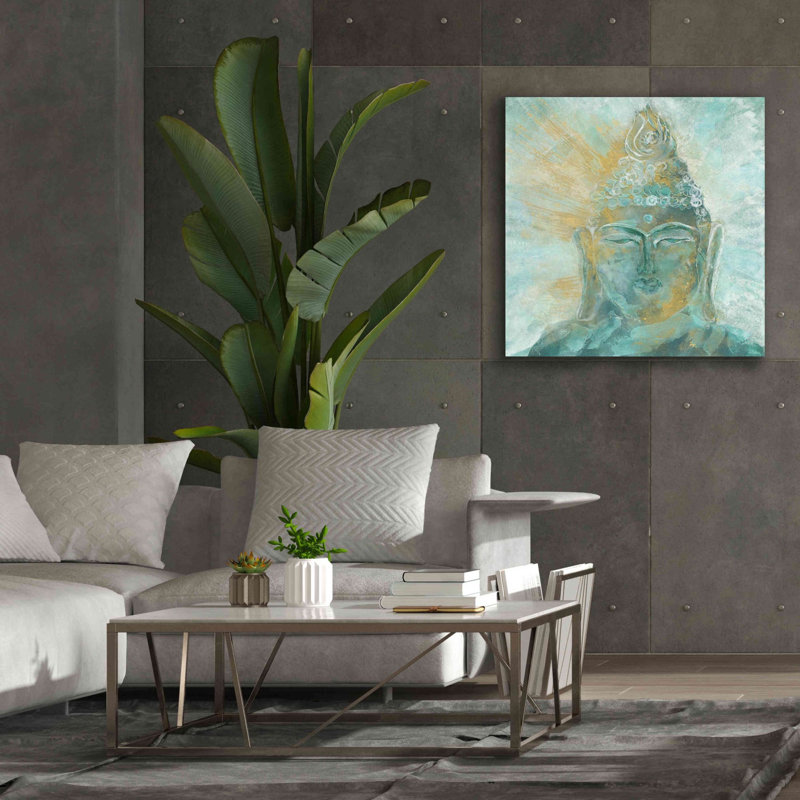 «Buddha Bright I» par Chris Paschke, estampe numérique sur toile, H 37 po x l 37 po x P 1,5 po