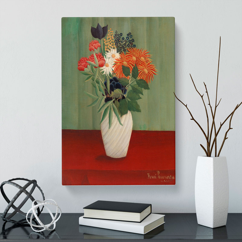 Bouquet of Flowers Vol.2 by Henri Rousseau - Wrapped Canvas, 76cm H x 50cm W x 3cm D