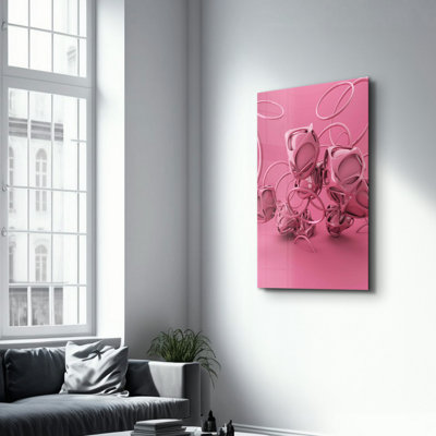 Élégante peinture murale en verre trempé de 13,8 po x 21,7 po | 100% verre trempé, épaisseur: 0,16 pouce | Imprimé UV pour des couleurs éclatantes | Parfait pour la décoration intérieure, le salon et les espaces de bureau