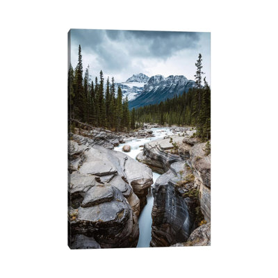Mistaya Canyon In The Rockies by Matteo Colombo - Wrapped Canvas Print
