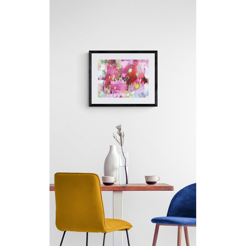 Roses And Mint Print by Elizabeth Chapman, Black Framed Paper, 17.25" H x 21.25" W