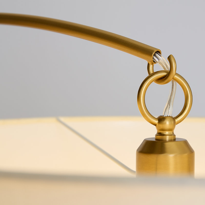 Sawyer Arched Floor Lamp, Burnished Brass