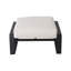 Lightweight 2 Ottomans With Aluminium And Cushioning Beige Seating - Frame