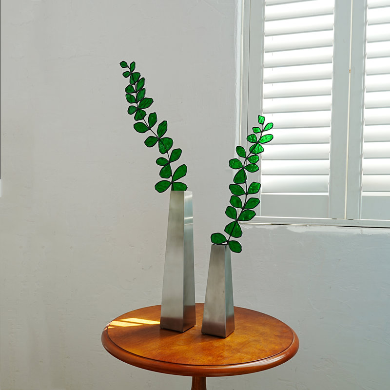Ensemble de 2 vases en acier inoxydable
