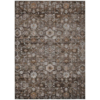 8' X 10' Oriental Washable Indoor Outdoor Area Rug