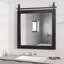 Miroir de salle de bain Farmhouse avec cadre en bois rustique, 31 po x 31 po