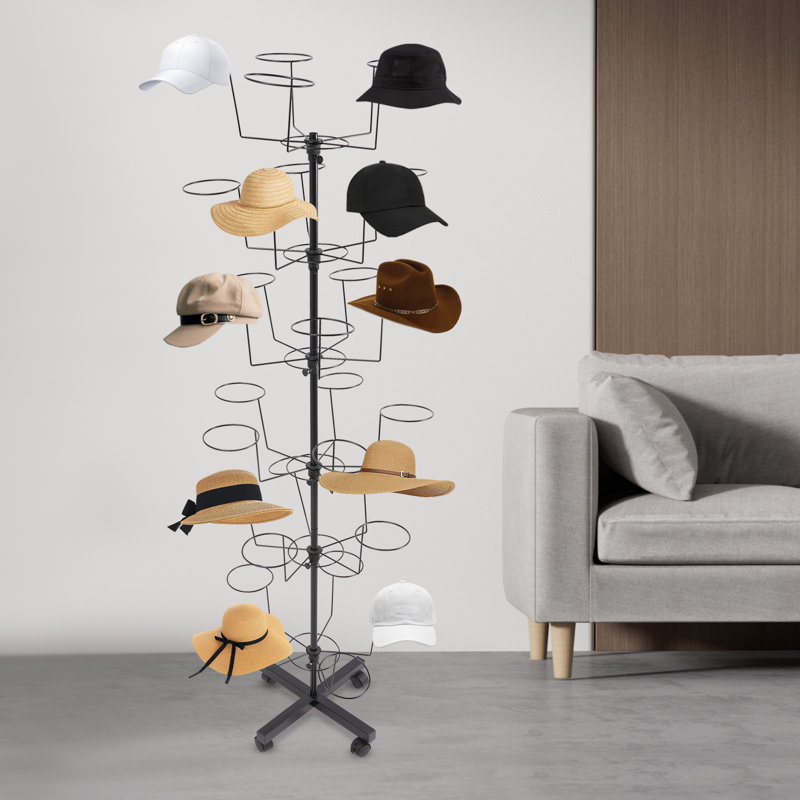 6-Tier Freestanding Hats Display Rack