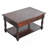 Turned Legs Cherry Console Table, 2-Drawers, Dark Brown