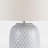 Set Of 2 Reactive Glazed Textured Grey Ceramic Table Light With Natural Linen Cylinder Fabric Shade