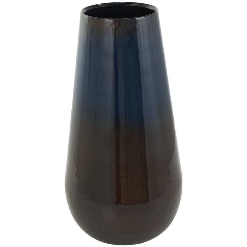 Vase de table en métal Prudenville, H 15,85 po x l 7,9 po x P 7,95 po