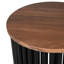 Ensemble de 2 tables basses rondes en bois massif