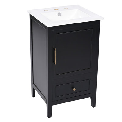 Meuble-lavabo élégant avec lavabo, rangement spacieux et design moderne pour un espace de salle de bain fonctionnel et élégant.