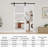  3-Lite 𝗗𝗼𝘂𝗯𝗹𝗲-𝘀𝗶𝗱𝗲𝗱 𝗠𝗶𝗿𝗿𝗼𝗿 Glass Barn Door Sliding Solid Manufactured Wood Interior Doors with Hardware Kit-100511643-126755993