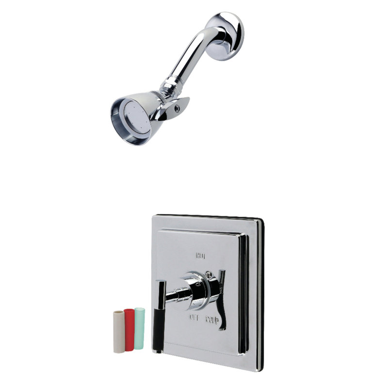 Kingston Brass Kaiser Single-Handle Pressure Balanced Tub and Shower Faucet, Polished Chrome
