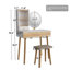Ensemble de coiffeuse Bove avec miroir réglable à 3 modes de luminosité et tabouret gratuit