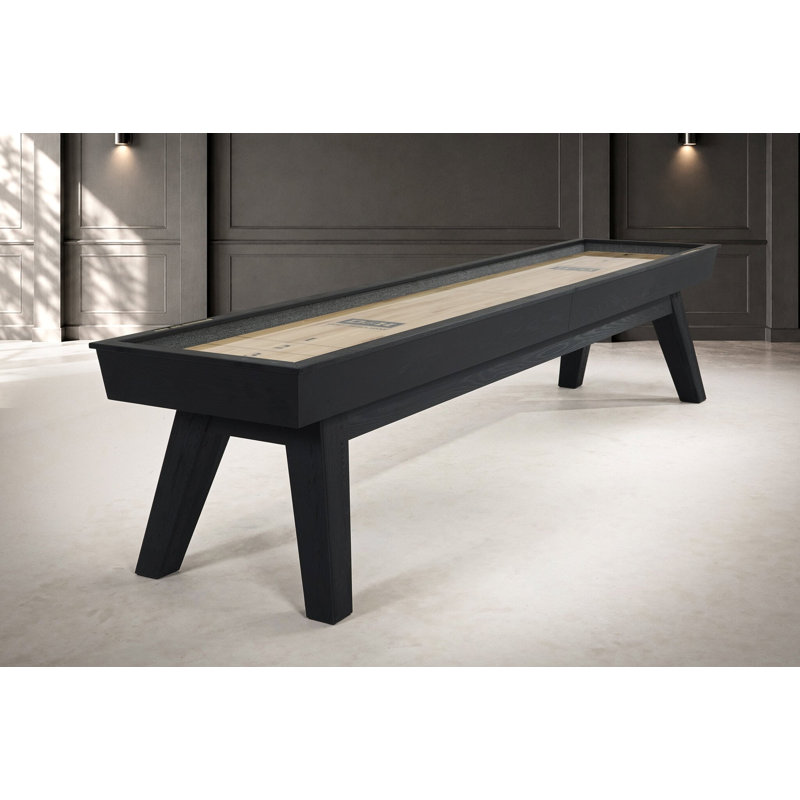 Doc & Holliday George 12' Shuffleboard Table In Natural Ash, Black Ash