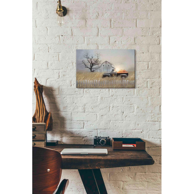 «Fall Pumpkin Harvest» par Lori Deiter, art mural sur toile, H 12 po x l 18 po x P 0,75 po