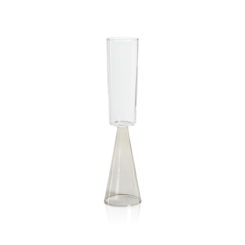 Smoke Glass Monticello Champagne Flutes, Set of 4