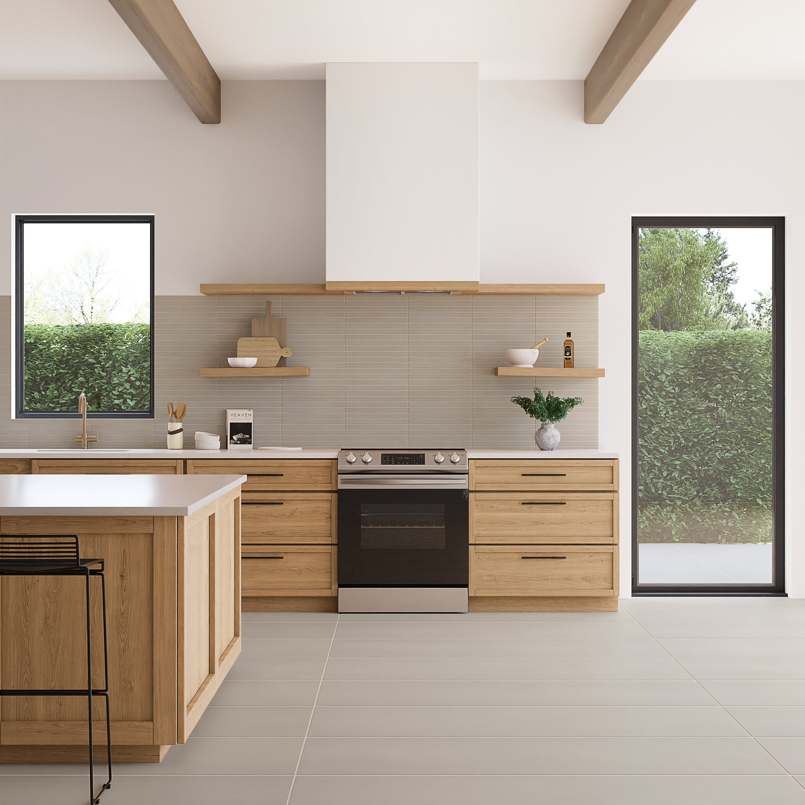 Sahara 12" x 12" Porcelain Tile, Taupe