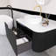 Meuble-lavabo flottant mural 36 po noir avec plateau en marbre artificiel blanc-1804651841