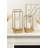 Wood and Metal Two-Piece Candle Holder Set-1760002076