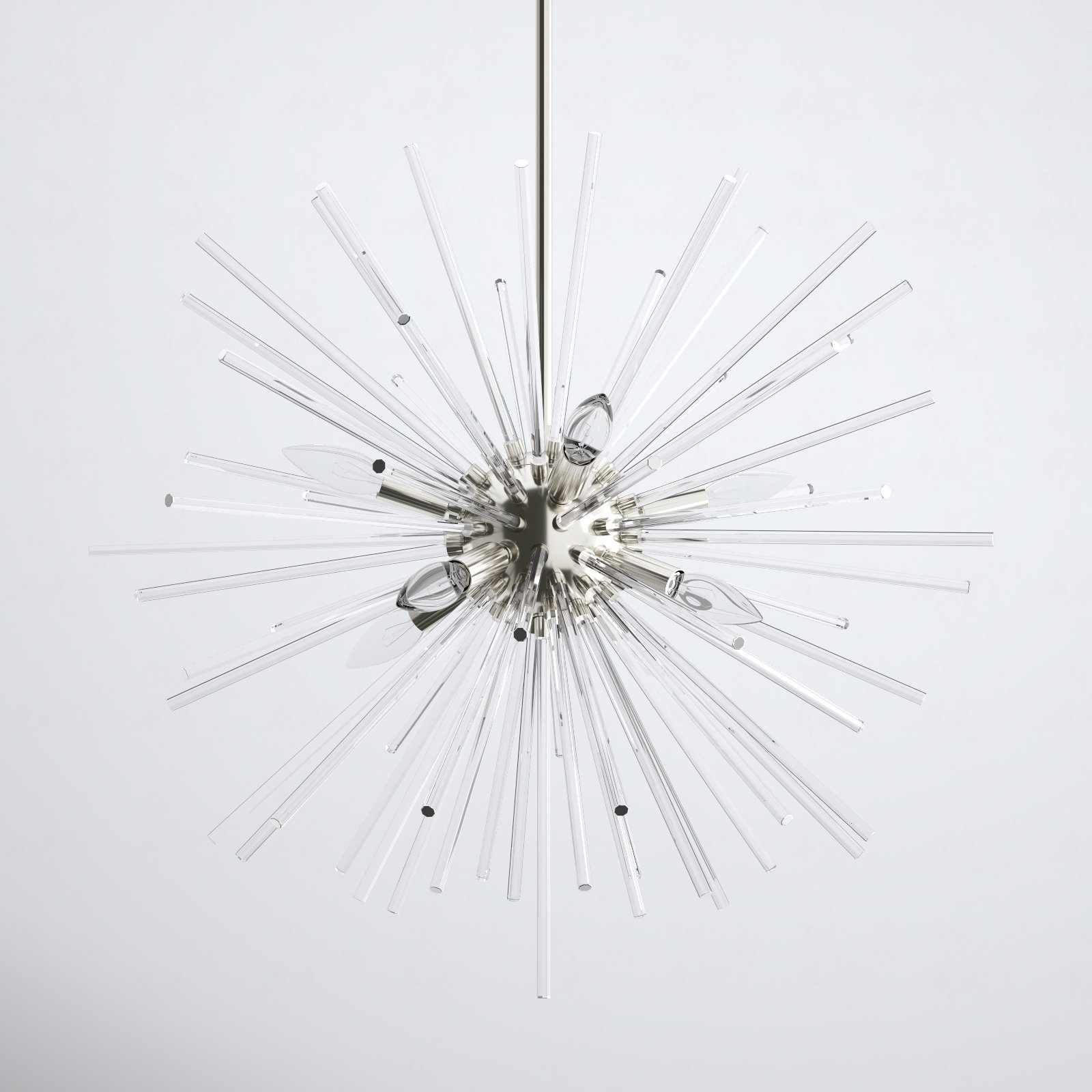 Ryzen 6 - Light Dimmable Sphere Chandelier, Polished Chrome, 25.75'' H x 15.75'' W x 25.75'' D