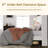 Velvet Bed Frame/Vertical Channel Tufted Wingback Headboard/Upholstered Platform Bed/No Box Spring Needed/Strong Wooden Slats/Easy Assembly/White-199102083