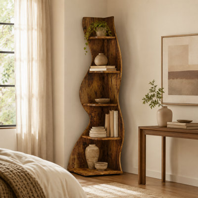 70" Corner Bookcase