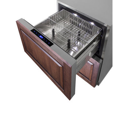 Summit Appliance 24" Wide 2-Drawer Panel Ready Refrigerator with Freezer