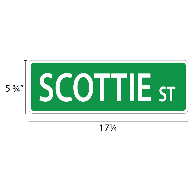 Plaque de rue Scottie