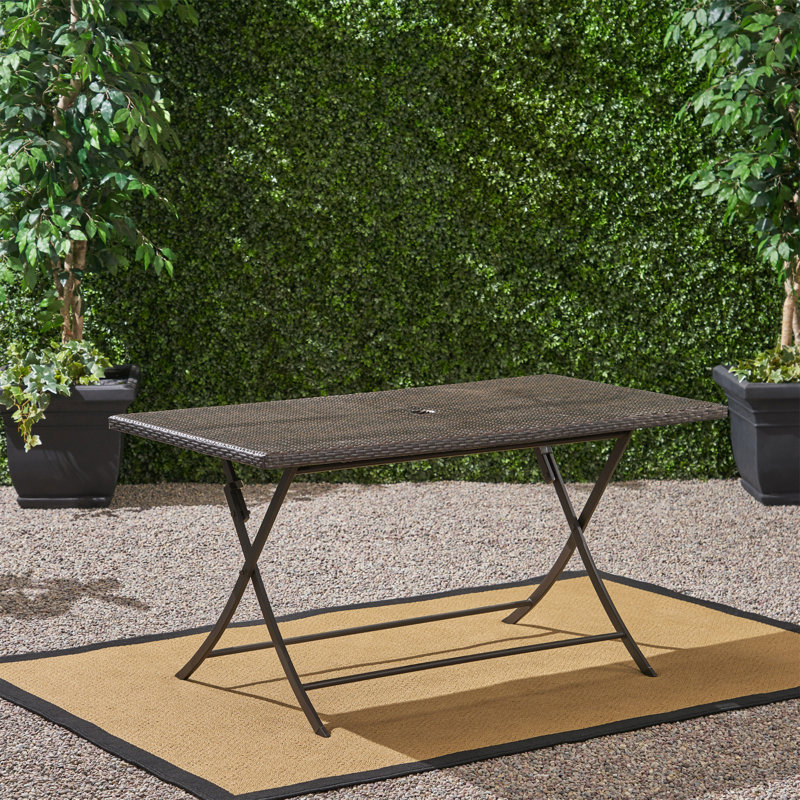 Table de salle à manger d'extérieur pliable