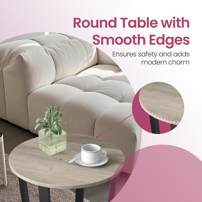 Table de bout Ashtabula, Heather Greige