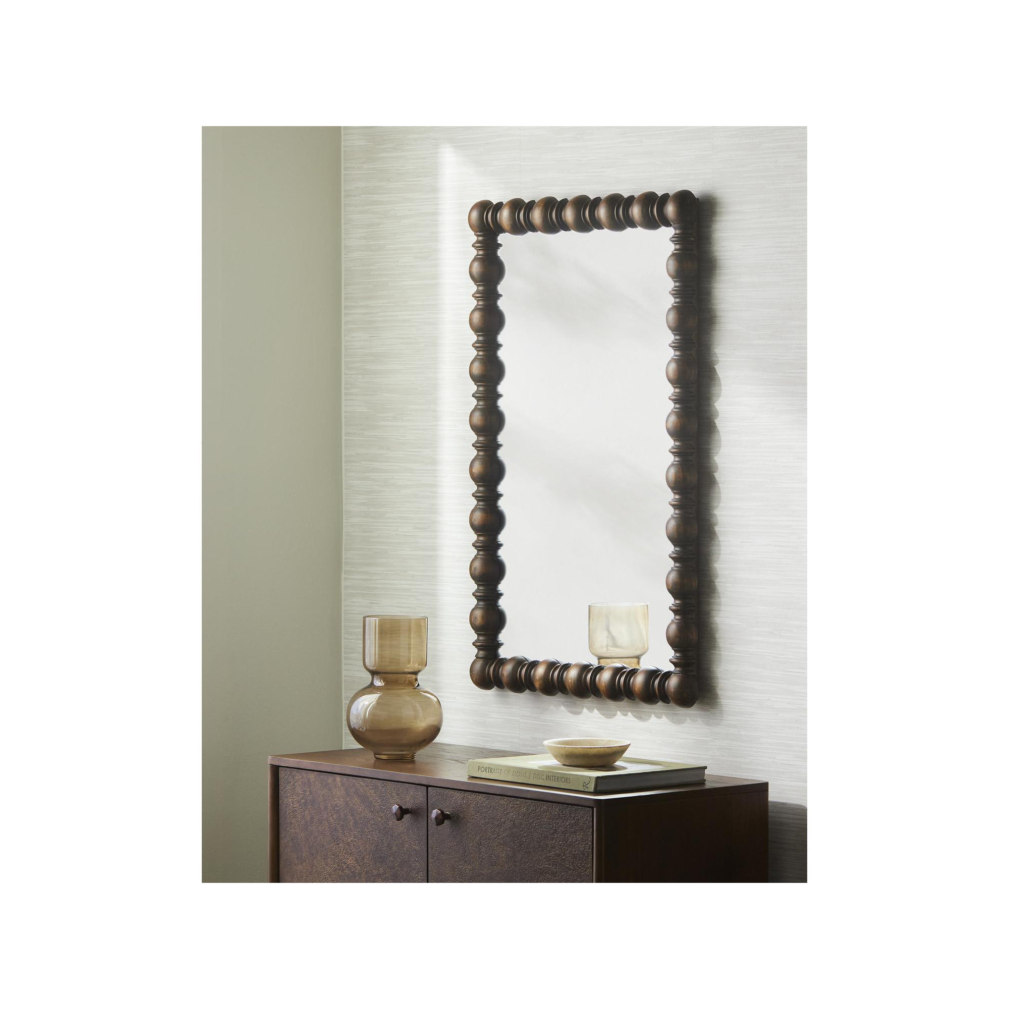 Castellanos Mirror, Dark Brown, 36" x 24"