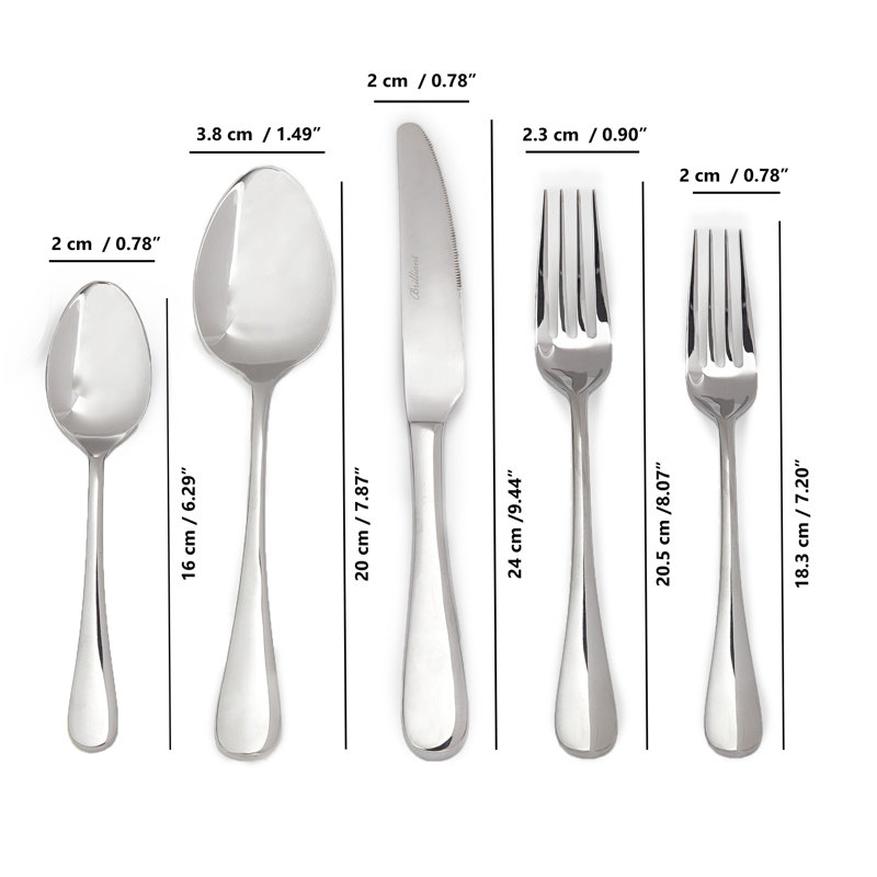 Ensemble de couverts en acier inoxydable Norvège, service pour 4, Argent argent