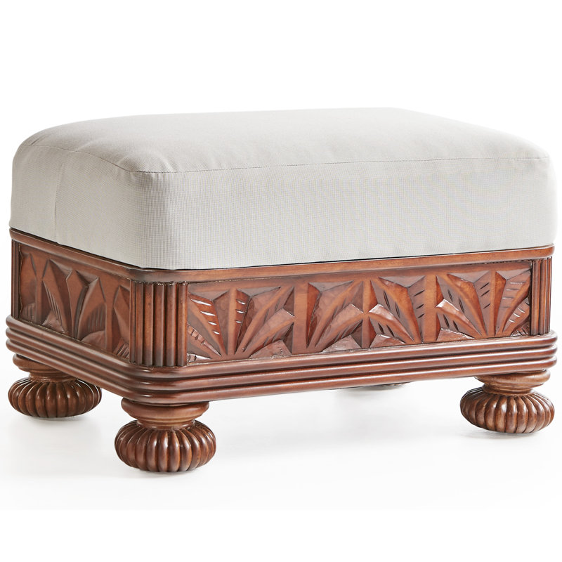 Upholstered Ottoman, Dening Greige Natural