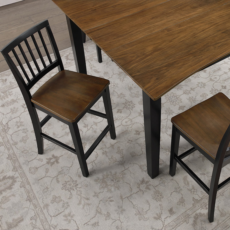 Joplin Solid Wood Extendable Counter-Height Dining Set, 7 Pieces: Table, 6 Chairs