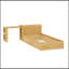 Plateforme simple simple Montufar avec bureau et rangement intégrés-65841025