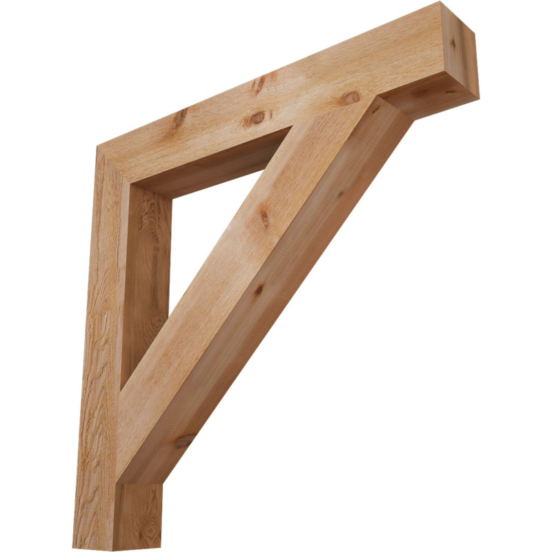 Support de bloc traditionnel, H 42 po x l 6 po x P 42 po, Cèdre rouge de l'Ouest (scié brut)