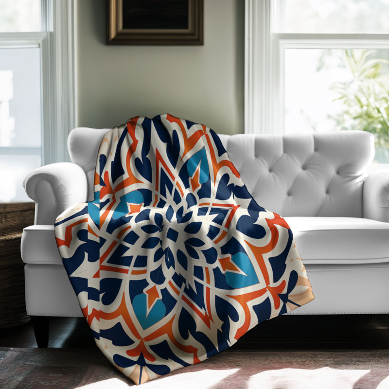 Moroccan Charms - 1 Piece Premium Sherpa Blanket, Queen