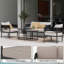 128 cm W Metal Loveseat with Cushions