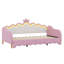 Extending Daybed With LED Lights, Modern Upholstered Daybed With Crown Headboard-1405108910
