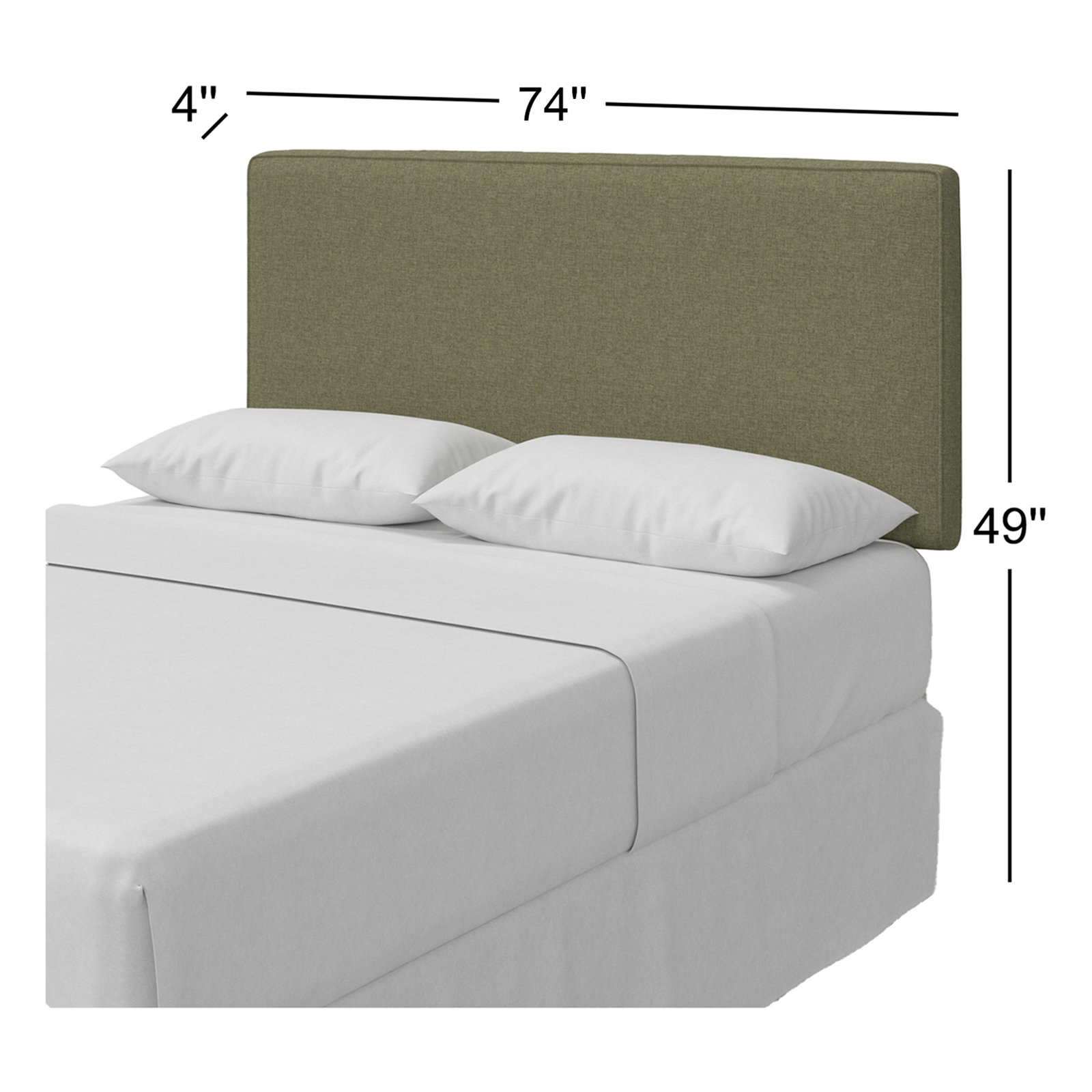 Marquise Upholstered Headboard, California King, Zuma Laurel Textured Linen