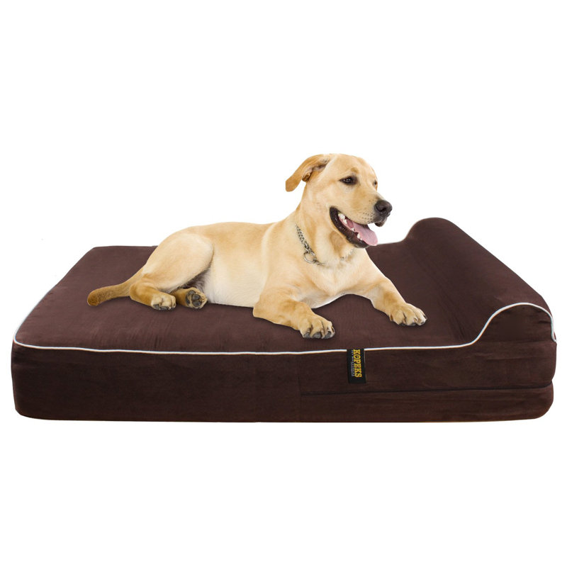 Jamari Orthopedic Cotton Pet Bed, 15cm H x 91cm W x 71cm D, Brown