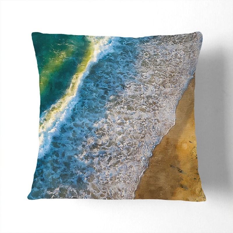 Square Cushion, 40cm H x 40cm W x 15cm D, Blue