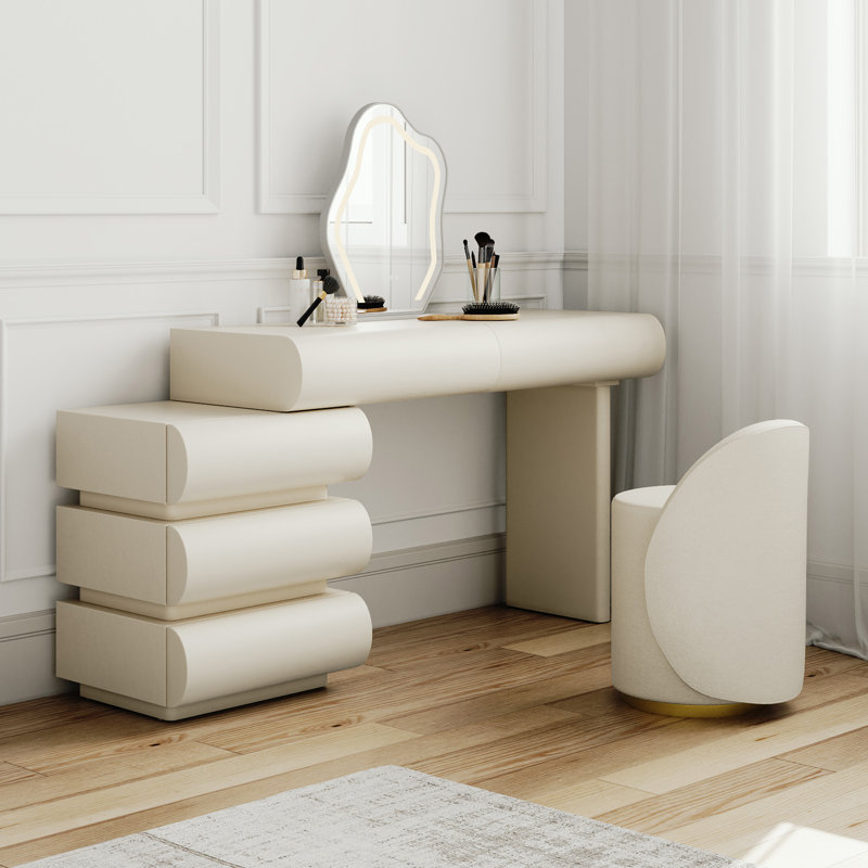 Agurtzane Modern Makeup Vanity Table Set | Wayfair
