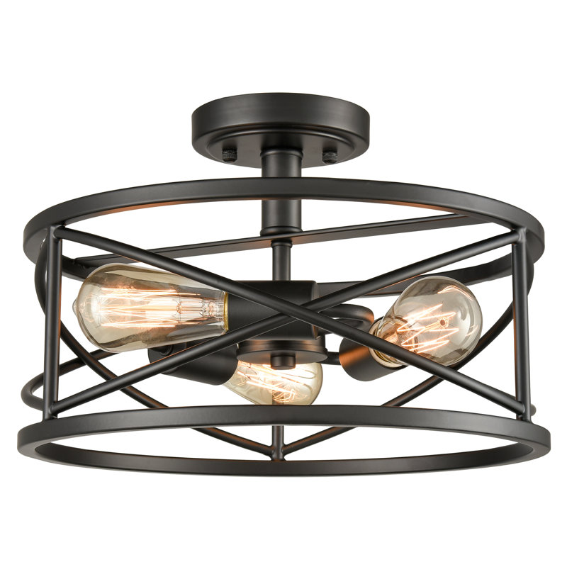 Plafonnier cage cylindrique 3 lumières