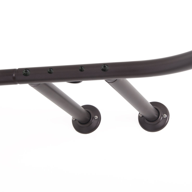 Utopia Alley Rustproof Aluminum Hoop Shower Rod With Ceiling Support for Clawfoot Tub, 54 Inch Extra Large Size by 26 Inch