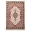 Tapis unique en viscose noué à la main bourgogne / ivoire des années 2010 de 4 pi 1 po x 6 pi 4 po Dodds