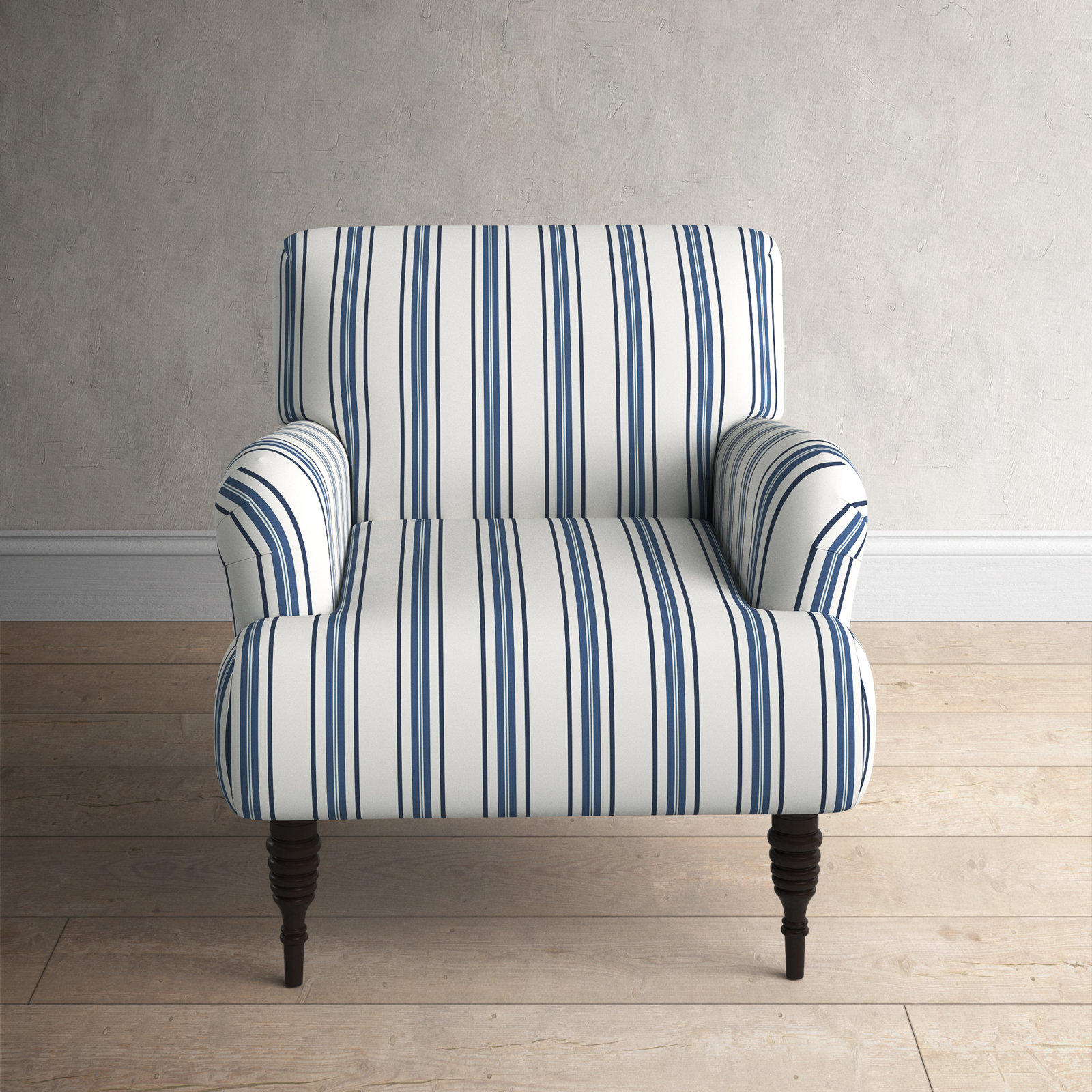 Fairhope 32'' Wide Cotton Armchair, Light Blue 100% Cotton